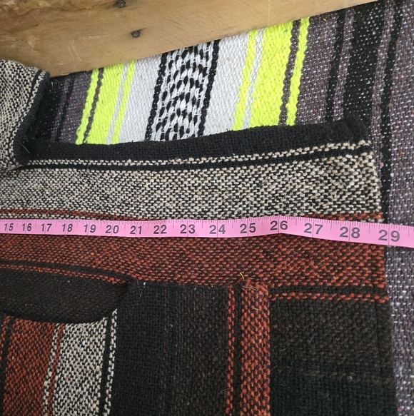 Mexican Baja Hoodie Pullover Sweater Size:XL Color:Red/Gray/Black - Picture 7 of 7